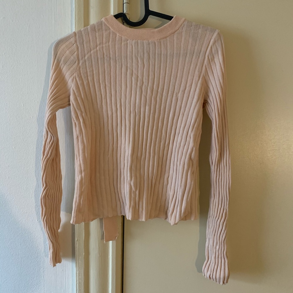 Pink Backless sweater Topshop